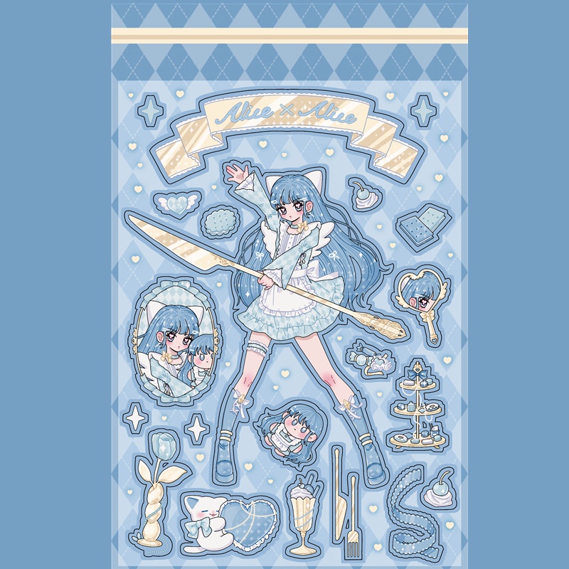 Miếng Dán Hình Cô Gái Song Tử