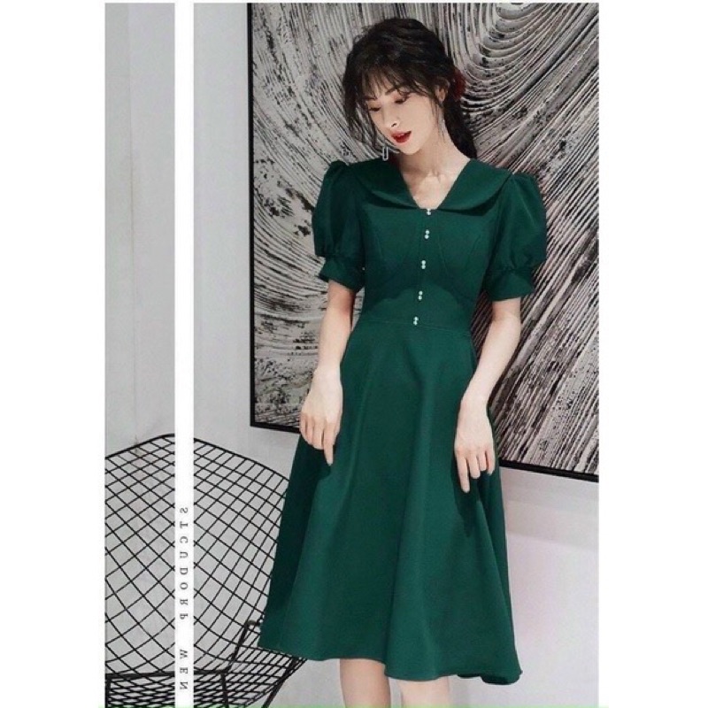 Đầm bigsize phối xanh 55-90ký