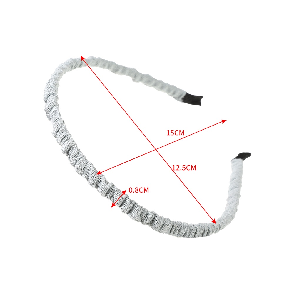 Set 2 cài tóc Haimeikang bọc vải mỏng kiểu xếp li thời trang Hàn Quốc đơn giản