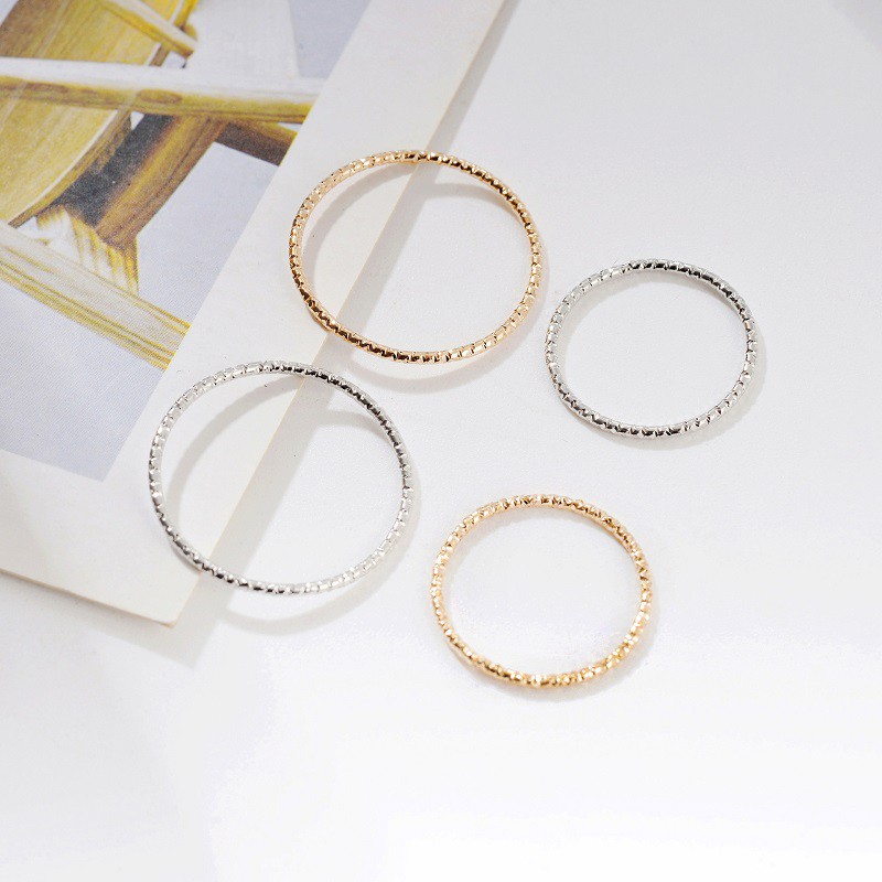 Set nhẫn nữ kiểu dáng đơn giản thanh lịch thời trang