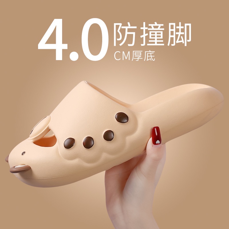 Dép Sandal Bít Mũi Đế Dày Chống Trượt Thời Trang Mùa Hè Dễ Thương Dành Cho Bạn Nữ Mang Trong Nhà / Ngoài Trời