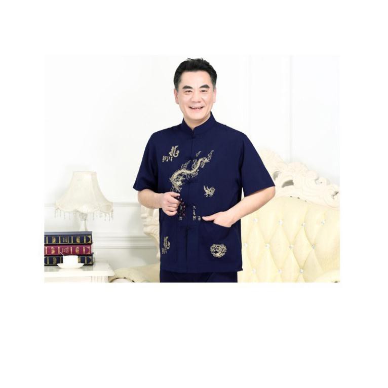 Áo cổ tàu nam trung niên hàng đẹp