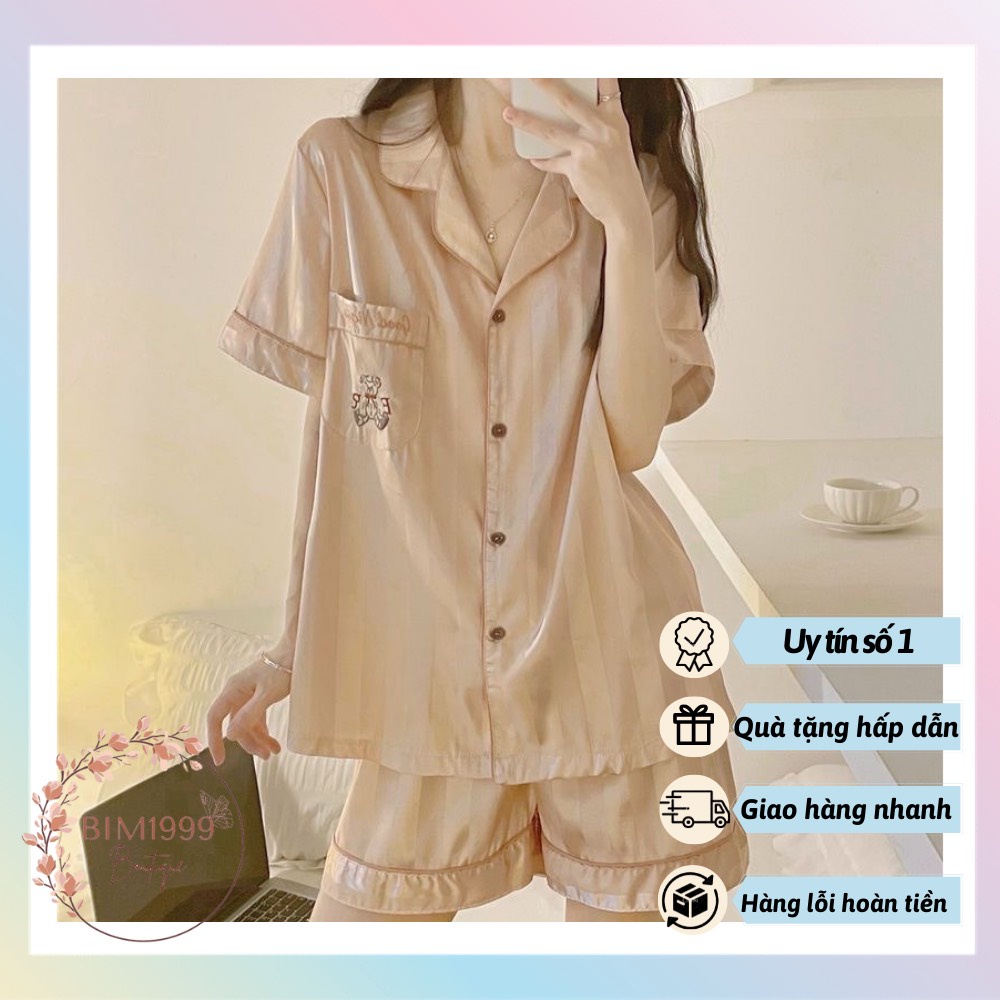 ( Hàng Mới Về) Bộ Lụa Cao Cấp Mặc Nhà Chất Mềm Mịn Hàng QC Đẹp