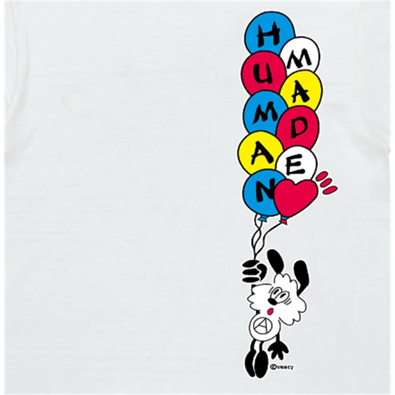 Áo Thun Cotton Tay Ngắn Cổ Tròn In Chữ Human Made Thời Trang Unisex