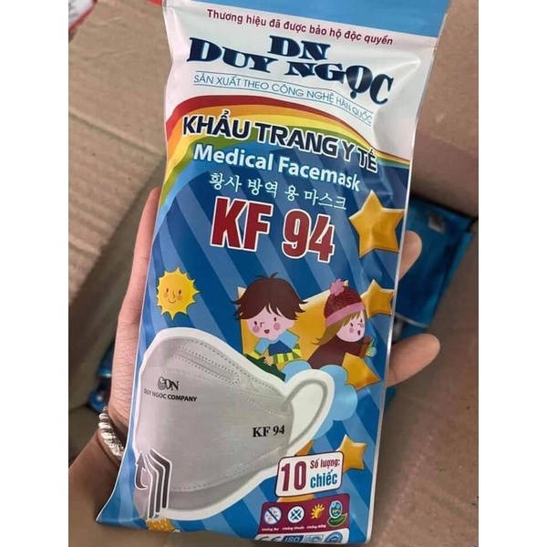 Khẩu trang KF94 Duy Ngọc kids (túi 10 cái)