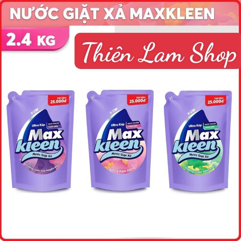 Nước giặt xả Maxkleen 2in1 - Túi 2.4kg