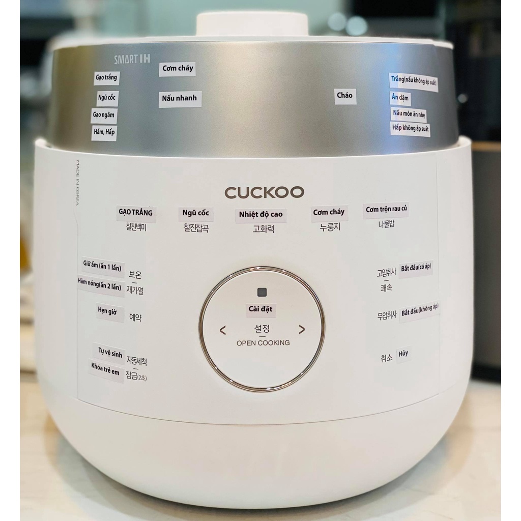 Nhãn Tiếng Việt cho Nồi Cơm Cuckoo