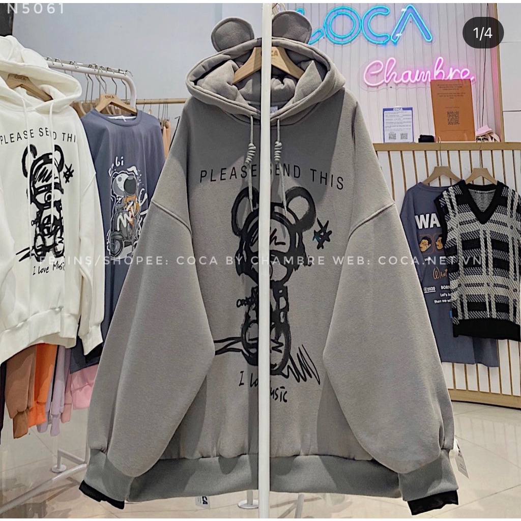 Áo Hoodie Nam Nữ Tai Thỏ Nhiều Màu Có Ảnh Thật Tự Chụp - Áo Thu Đông Chất Nỉ Mềm Mịn Hottrend 2021