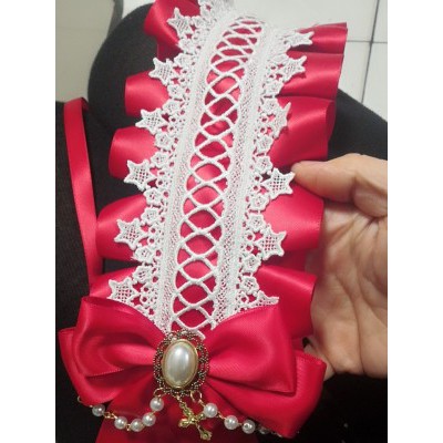 YASLC0003-Cài tóc Lolita đính nơ phối ren