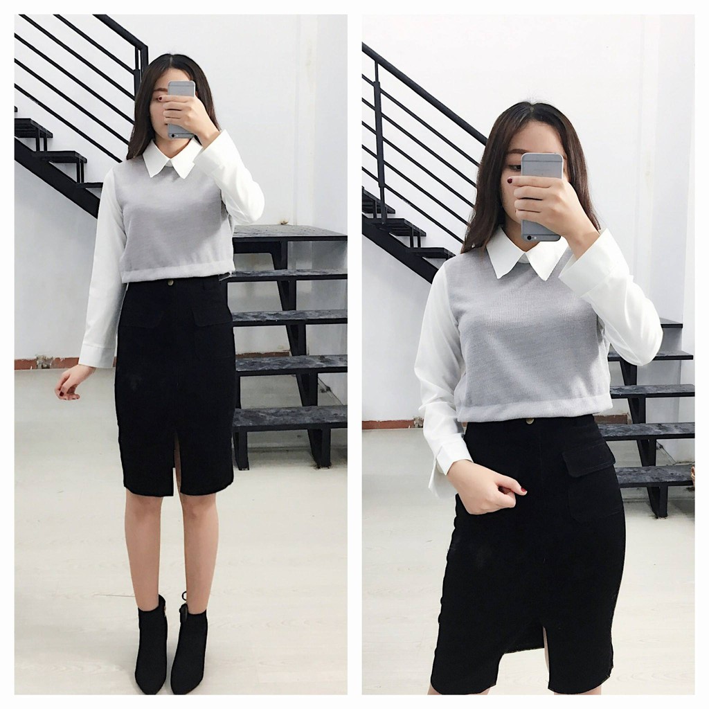 Chân váy bút chì công sở