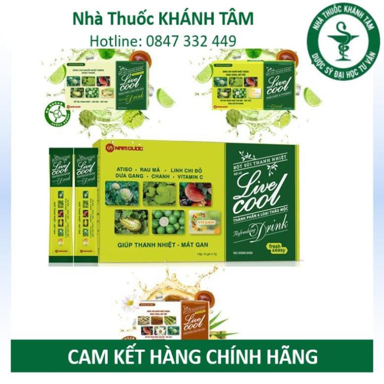 ! Bột sủi thanh nhiệt Livecool Nam Dược (Hộp 10 gói) [livercool, live cool, liver cool] ! !