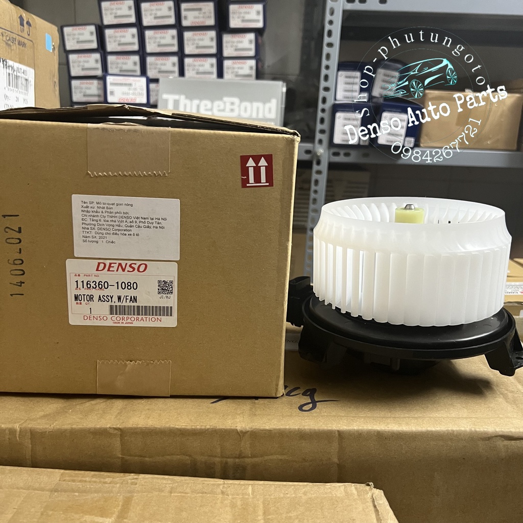 Mô tơ quạt dàn lạnh điều hòa Toyota Vios 2007, Yaris 2009.. hàng chính hãng Denso