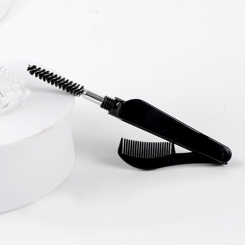 Lược Chải Lông Mày/Lông Mi Hai Đầu Bằng Thép Có Thể Gập Lại Tiện Dụng