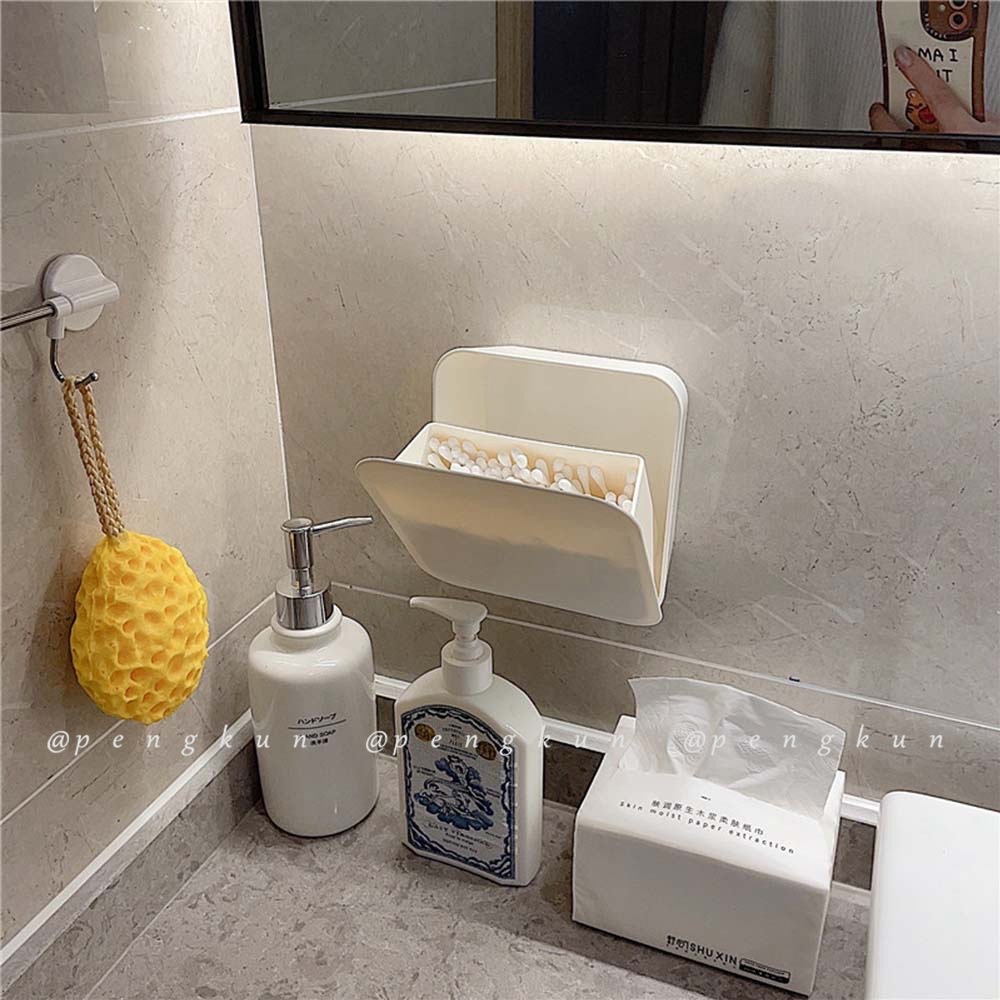 Hộp Đựng Tăm Bông cotton Nắp Lật Chống Bụi Thiết Kế Đơn Giản Đa Năng