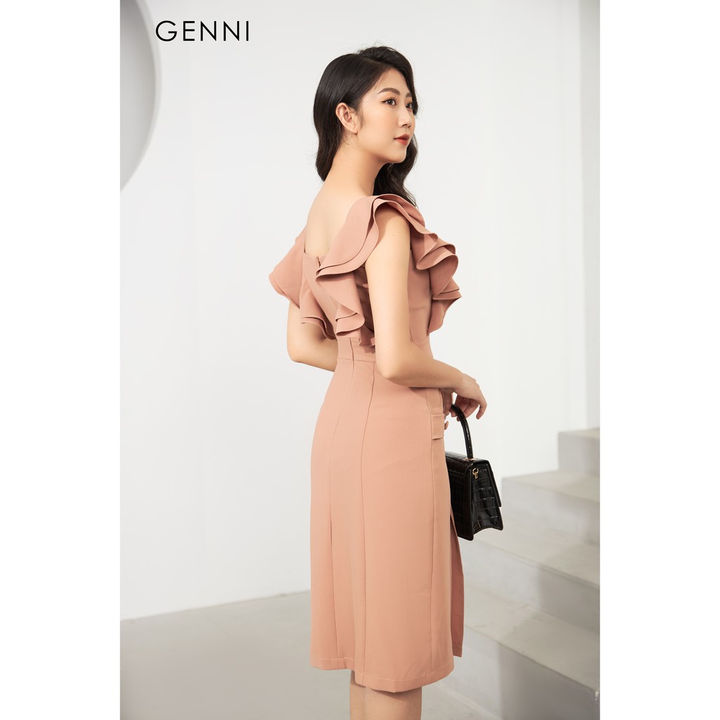 [Mã FAMALLT5 giảm 15% đơn 150k] Váy tay bèo thắt eo hai bên GV005 - Genni | BigBuy360 - bigbuy360.vn