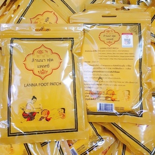 Túi 10 miếng dán thải độc chân Lanna Foot Patch Thái Lan
