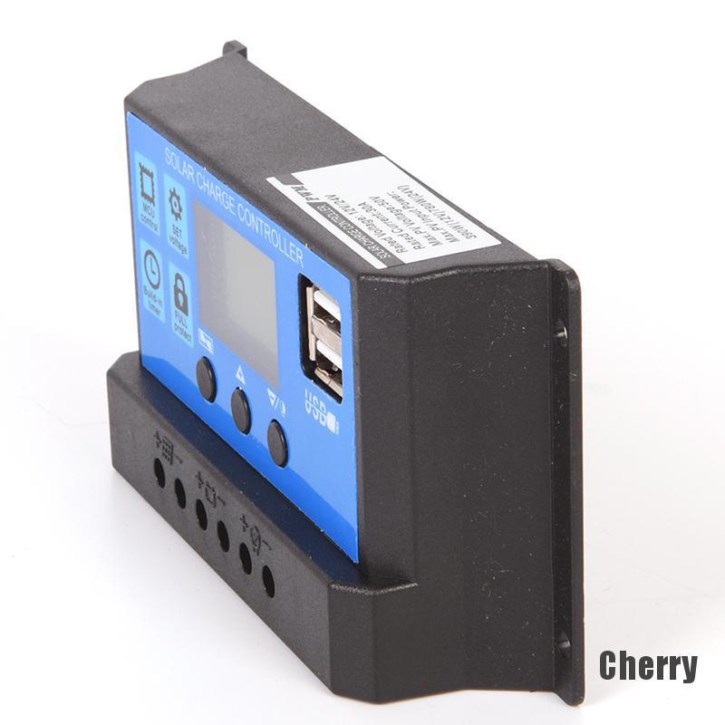 Thiết Bị Sạc Pin Năng Lượng Mặt Trời 12v / 24v 30a Pwm Lcd