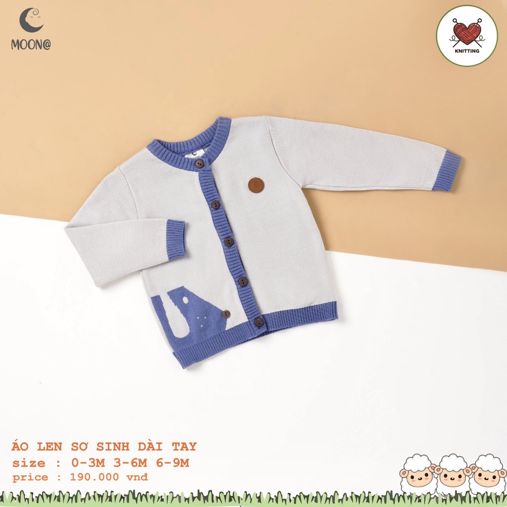 Áo len sơ sinh cài chéo Moon