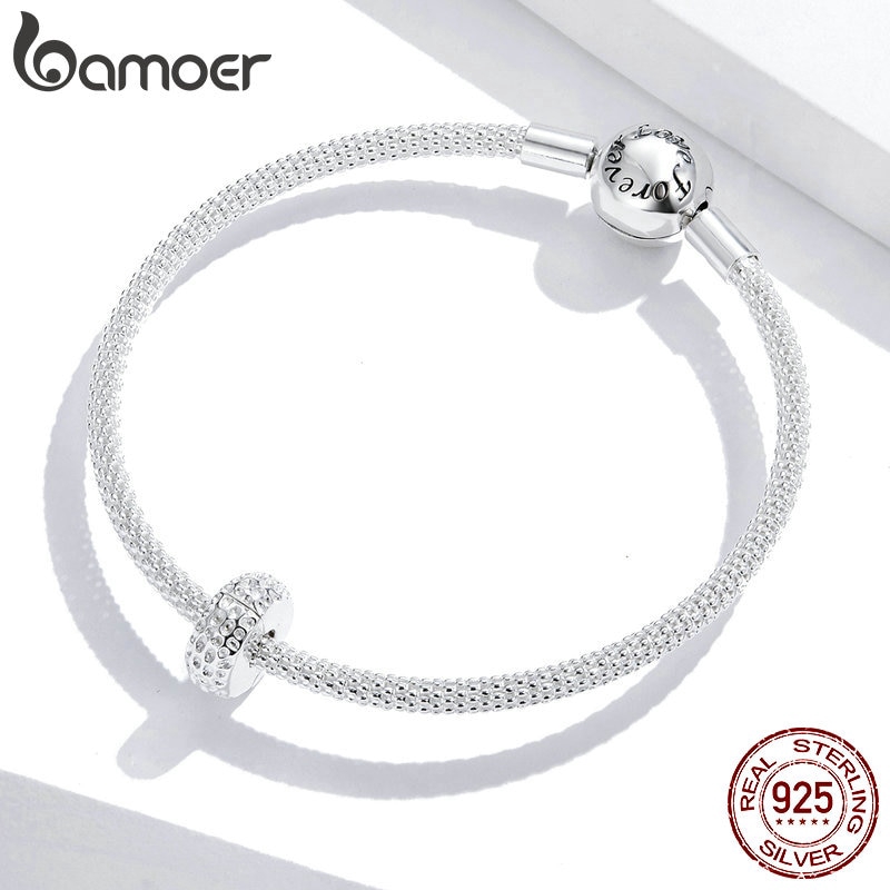 Phụ kiện hạt Bamoer từ bạc dùng làm đồ trang sức cho nữ