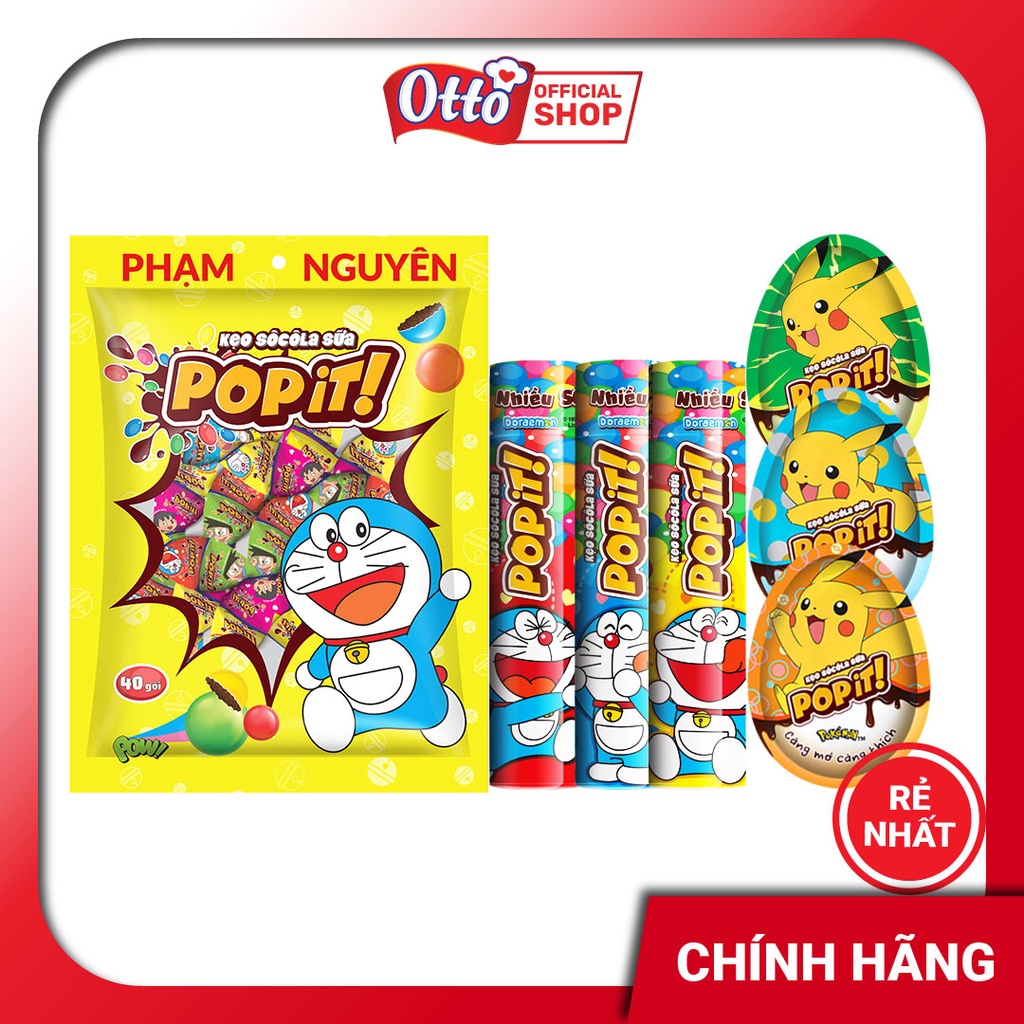 1 Túi Popit 212g + 3 Ống Popit 15g + 3 Trứng 10g