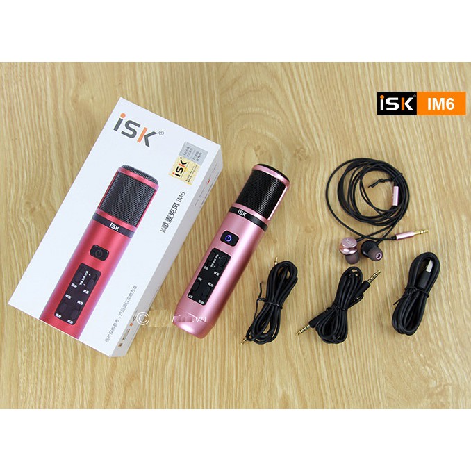 [Mã ELHACE giảm 4% đơn 300K] Micro thu âm, Livestream, hát Karaokie online kiêm soundcard ISK iM6 cực hay