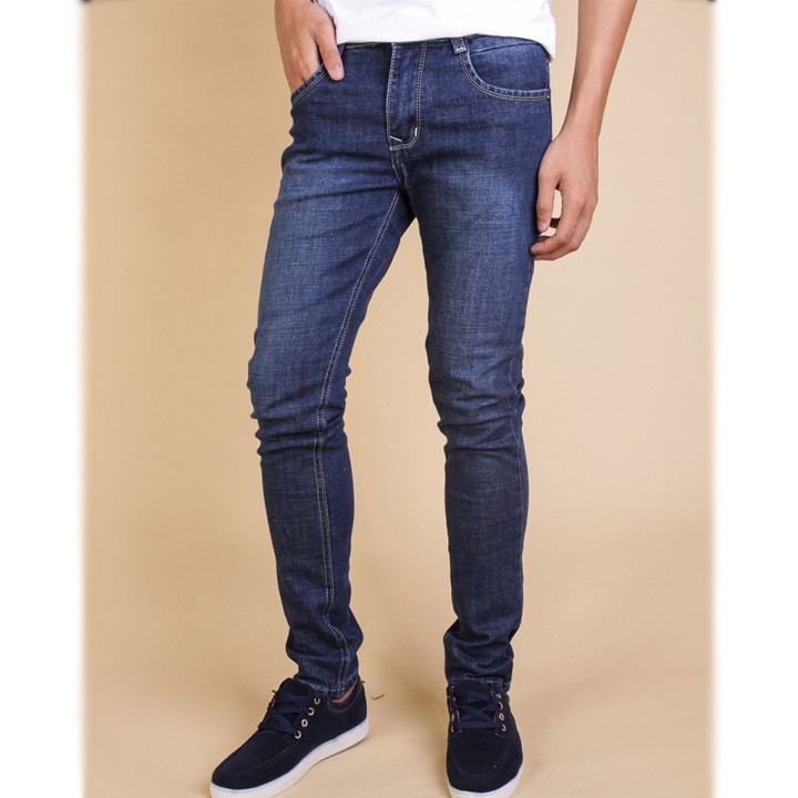 Quần Jean Nam Đen Dáng Ôm Body Hàn Quốc Chất Vải Cotton Co Giãn | BigBuy360 - bigbuy360.vn