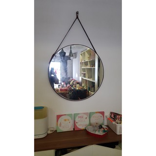Gương dây da treo tường
