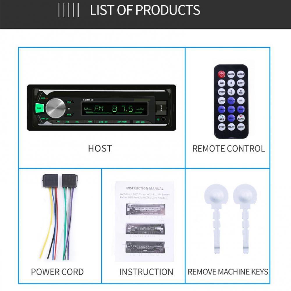 Máy Nghe Nhạc MP3 12V Rảnh Tay Tích Hợp Máy Phát Điện Tiện Dụng Cho Xe Hơi