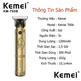 Tông đơ bấm viền sắc nét cao cấp Kemei 700b