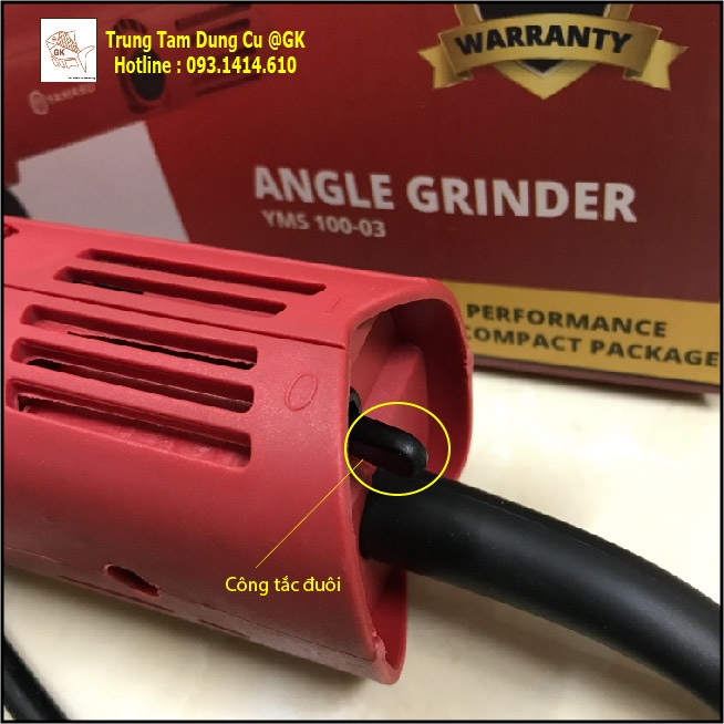 Máy mài góc Yamasu công nghệ nhật bản đuôi dài, đuôi ngắn, Công tắc bóp ,công tắc đuôi