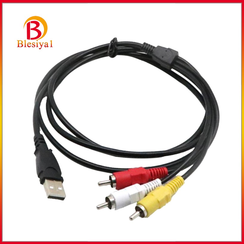 Cáp Chuyển Đổi 1.5m Usb Male Sang 3 Rca Av Audio Video Cable Cho Tv Hdtv Dvd 1080p