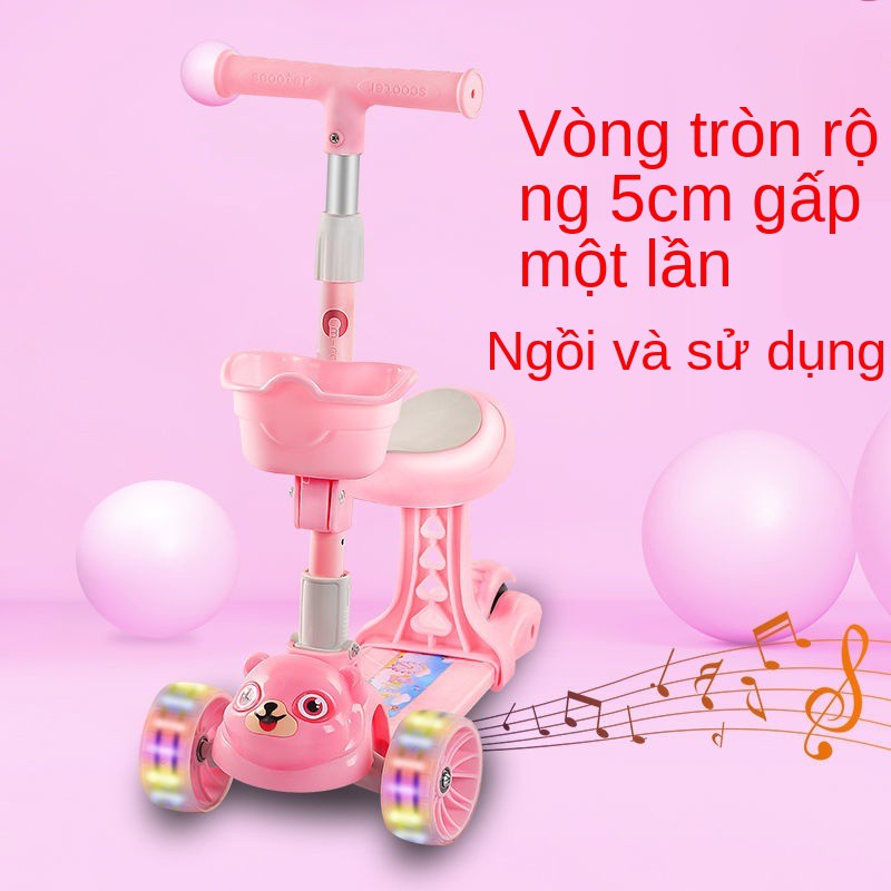 Xe tay ga trẻ em 1-3-6-12 tuổi ô tô đồ chơi dành cho nam và nữ cũ có thể đi trượt, yoyo một bàn đạp