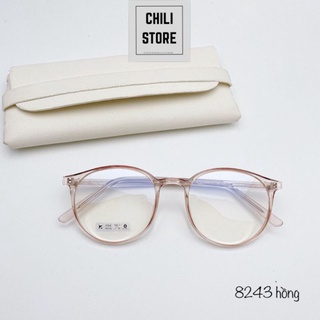 Gọng kính cận,Kính cận thời trang nam nữ mắt tròn 8243 Chilistore