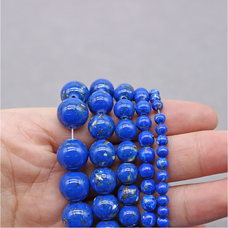 Chuỗi Hạt Đá Ngọc Lam Tự Nhiên Hình Vỏ Sò 4-12mm Dùng Làm Vòng Đeo Tay diy