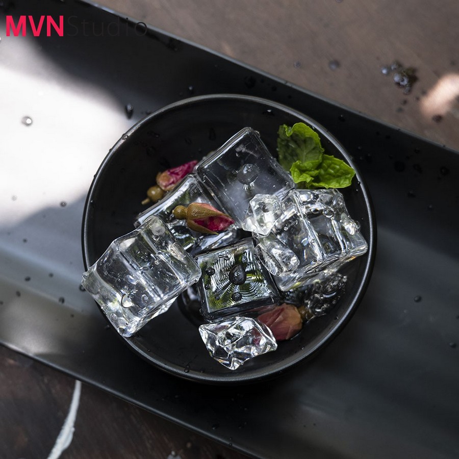 MVN Studio - Set 5 viên nước đá mô phỏng decor phụ kiện trang trí chụp ảnh sản phẩm siêu lung linh