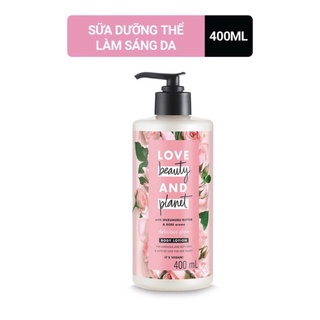 Sữa dưỡng thể làm sáng da 400ml Love Beauty And Planet Delicious Glow