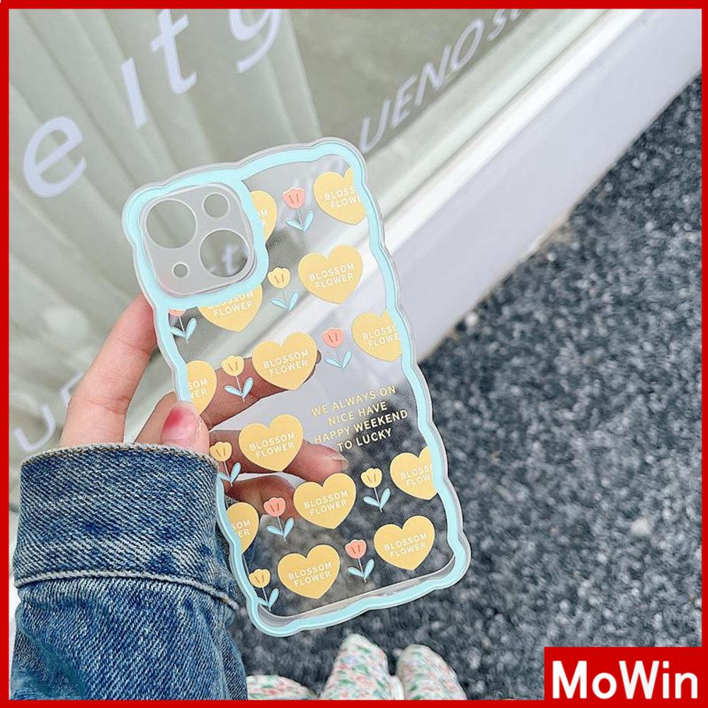 iPhone Case Silicone Soft Case Clear Case Wave Non-Slip Shockproof Camera Full Coverage Protection Heart Flower For iPhone 13 Pro Max iPhone 12 Pro Max iPhone 11 iPhone 7 Plus