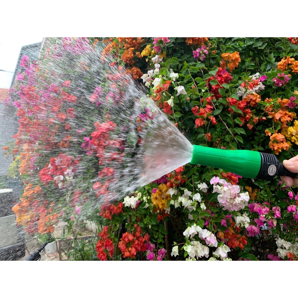 Bộ vòi xịt nước tưới cây, rửa xe tăng áp đa năng kèm dây Φ19 và phụ kiện nối nhanh cao cấp 5m dây cấp Hồng Thanh Garden