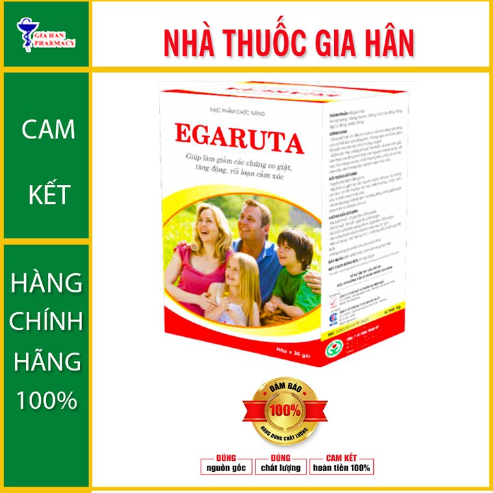Cốm EGARUTA- hỗ trợ giảm nguy cơ các cơn co cứng, co giật, động kinh, tăng động, rối loạn cảm xúc