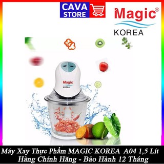 Máy xay thịt xay sinh tố đa năng MAGIC KOREA A04 400W cốc thủy tinh với 2 lưỡi dao kép Thương hiệu Hàn Quốc BH 12 tháng