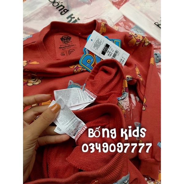 Bộ Nỉ Bé Trai &amp; Bé Gái Chó Cứu Hộ Cam CoolClub