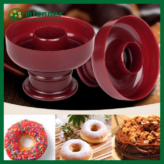 Khuôn Làm Bánh Donut Diy Hình Hoa / Tròn Có Thể Tái Sử Dụng