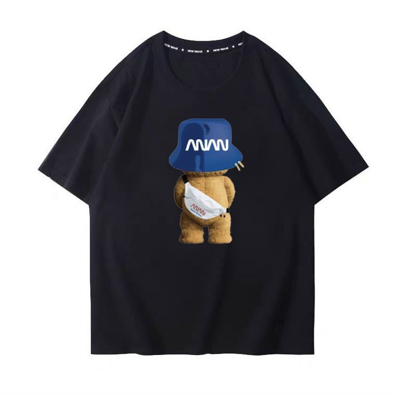 ÁO THUN TAY LỠ UNISEX-FREE SIZE DƯỚI 70KG-IN GẤU CỰC NGẦU