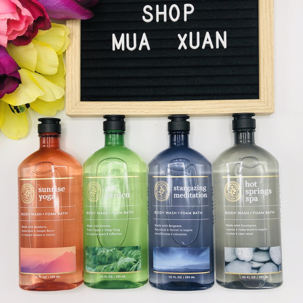 Gel tắm Bath &amp; Body Works Aromatherapy (Nhiều Mùi Hương)