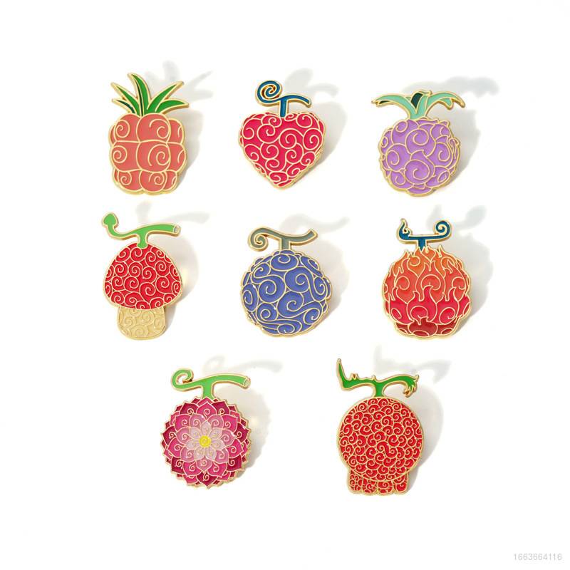 Huy Hiệu Cài Áo Kim Loại Hình Trái Cây Ác Quỷ Trong Phim Hoạt Hình ONE PIECE