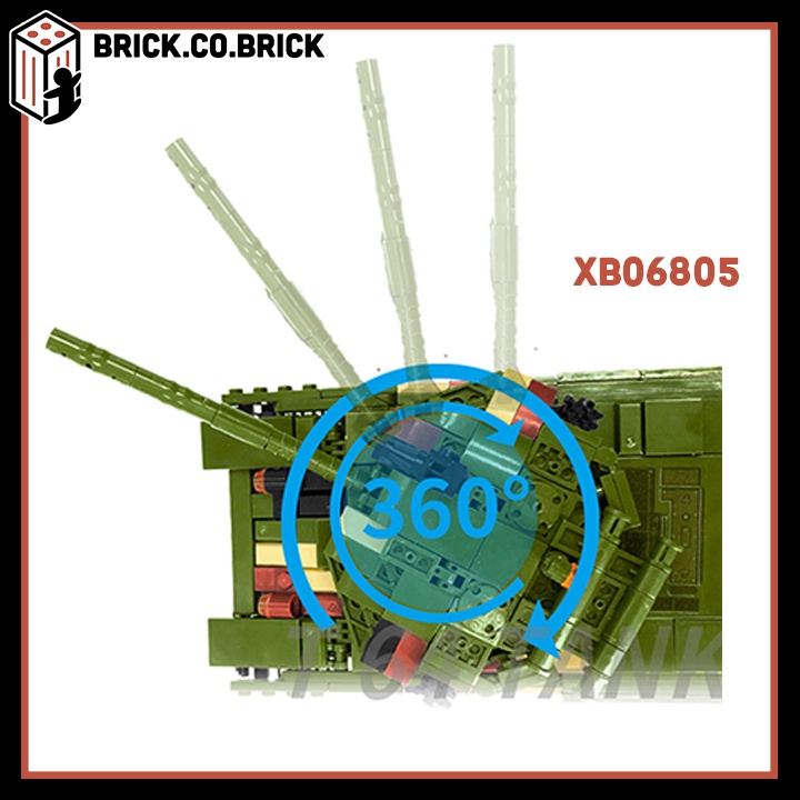 Mô Hình Lắp Ráp Xe Tăng Chiến Đấu T64 Đồ Chơi Xếp Hình Sáng Tạo XB06805