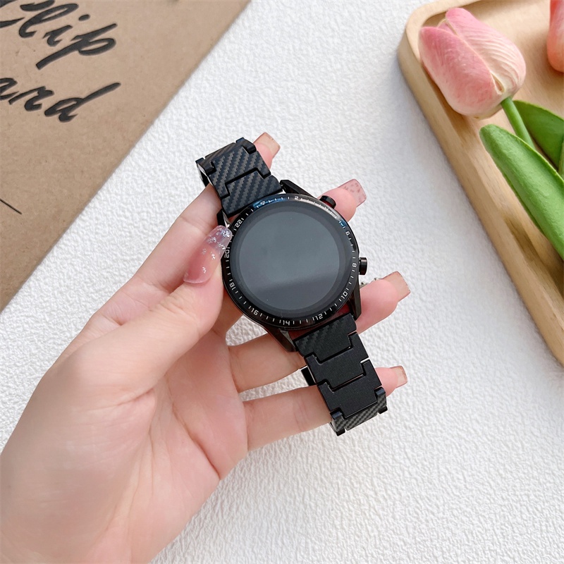 HUAWEI Dây Đeo Bằng Sợi Carbon Cho Đồng Hồ Thông Minh Samsung Galaxy 4 5 / classic 46mm / Active 2 40mm / 44mm Gear S3 20 22mm GT / 2e / 3 / Pro