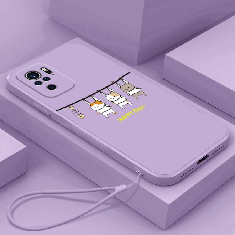 Ốp lưng REDMI NOTE 10 4G XIAOMI REDMI NOTE 10S REDMI NOTE 10 PRO 4G Ốp Điện Thoại Silicone Mềm Hình Mèo LSMM01 Cho REDMI NOTE 10 4G XIAOMI REDMI NOTE 10S REDMI NOTE 10 PRO 4G viền vuông cute