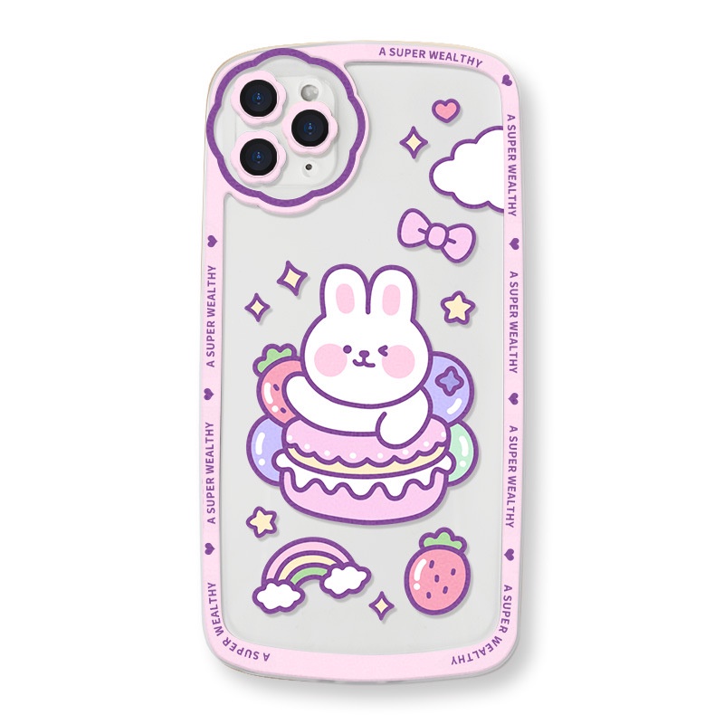 Ốp Điện Thoại Họa Tiết Hoa Hoạt Hình Cho iphone 12 / 13Pro xr / xs 7 / 8plus