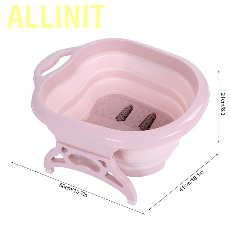 Allinit Foldable Portable Foot Bucket Spa Lightweight Space-saving Bath Tool